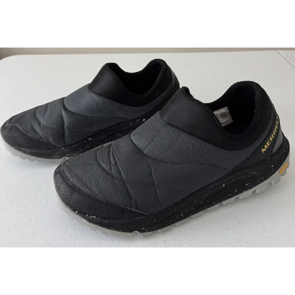 Merrell Nova Men's US 13 Black Vibram Hiking Sneaker Moc Slip-On Shoes JO67121